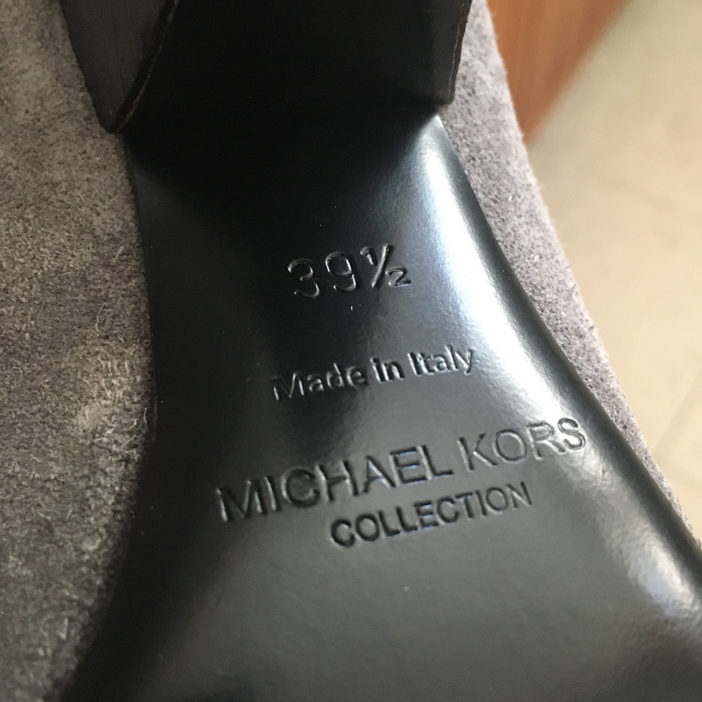 MICHAEL KORS COLLECTION Italy Gray Suede Tall Boots - Picture 11 of 13